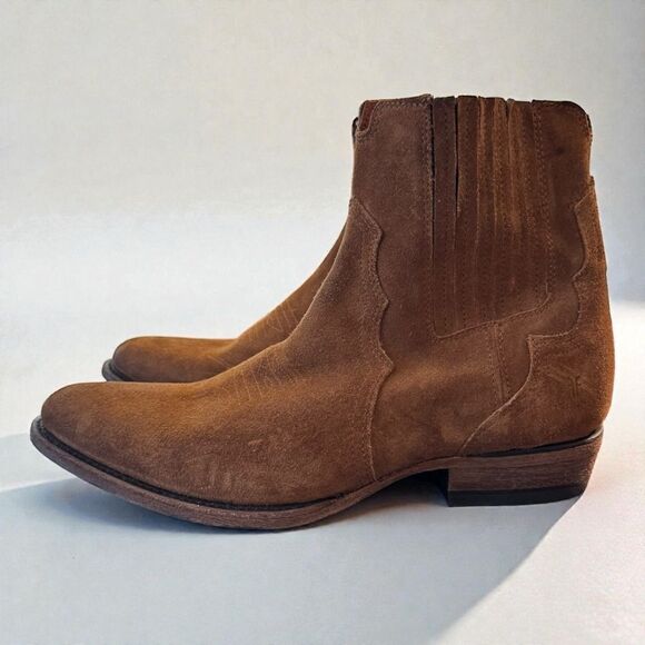 Frye Austin Chelsea Suede Copper Brown Boots main image 5